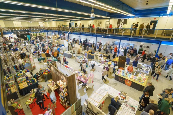 Tallinn, Estonya - 19 Nisan 2019: Disainimess Interjr 2019 in Eesti Nituste Messikeskuses, İç tasarım sergisi