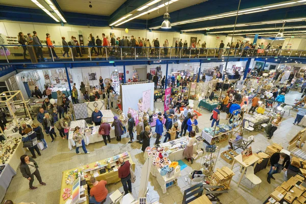 Tallinn, Estonya - 19 Nisan 2019: Disainimess Interjr 2019 in Eesti Nituste Messikeskuses, İç tasarım sergisi