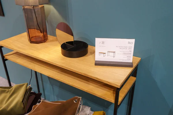 Tallinn, Estonya - 19 Nisan 2019: Disainimess Interjr 2019 in Eesti Nituste Messikeskuses, İç tasarım sergisi