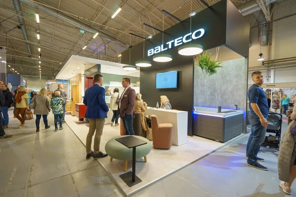 Tallinn, Estonya - 19 Nisan 2019: Disainimess Interjr 2019 in Eesti Nituste Messikeskuses, İç tasarım sergisi