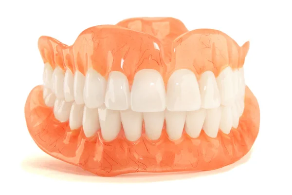 Dentiera Completa Primo Piano Odontoiatria Ortopedica Con Uso Moderne Tecnologie — Foto Stock