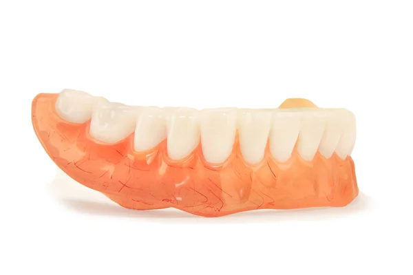 Tam Takma Diş Protez Yakın Çekim Ortopedik Diş Hekimliği Diş — Stok fotoğraf