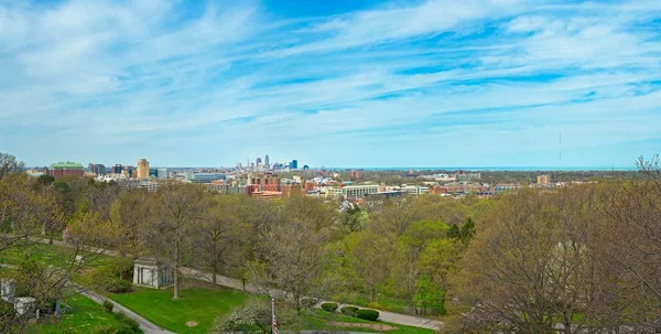 Cleveland Mai 2018 Vue Panoramique Cleveland Ohio Depuis Garfield Memorial — Photo