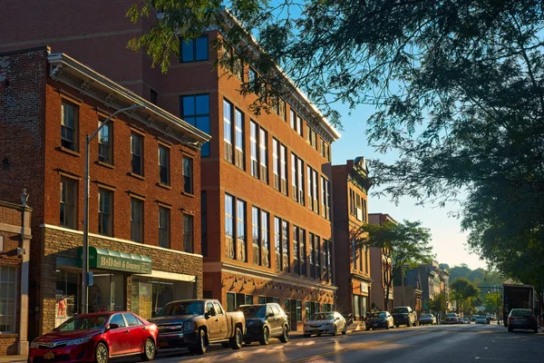 Peekskill Septiembre 2018 Main Street Peekskill Una Pequeña Pintoresca Ciudad —  Fotos de Stock