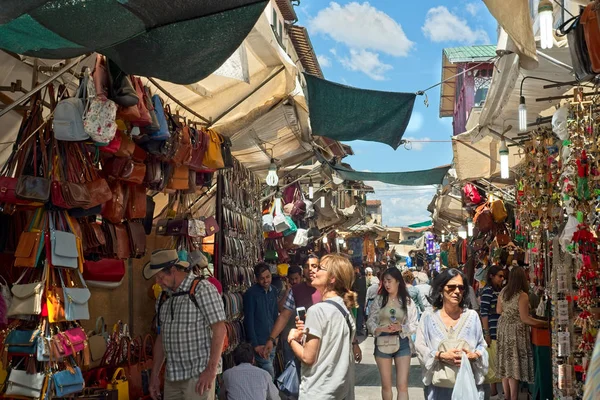 Florencie venkovní trh scéna — Stock fotografie