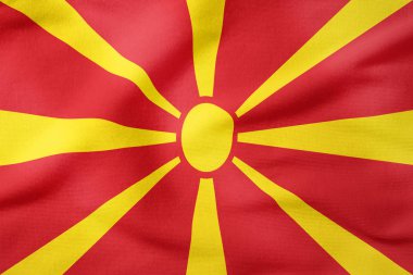 Makedonya Ulusal Bayrağı - Dikdörtgen Şekil vatansever sembolü
