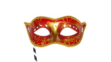 Karnaval maskesi beyaz arkaplanda izole