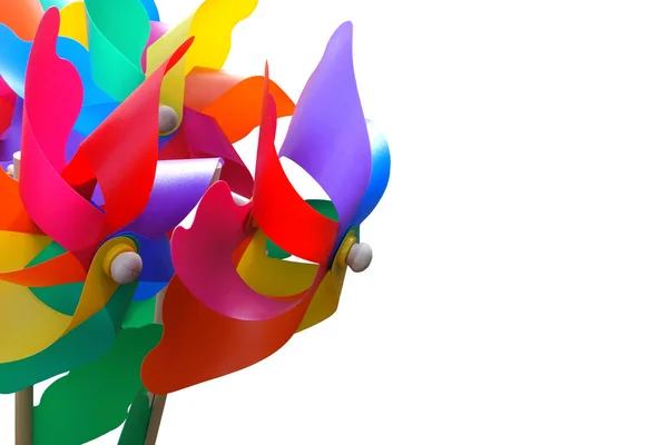 Beyaz arka plan üzerinde izole yel değirmeni oyuncak