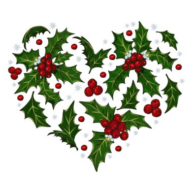 Noel kalp unsurları yaptı. Holly ile renkli yılbaşı dekor