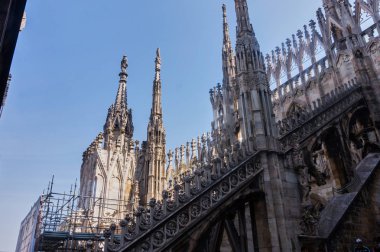 İtalya 'daki Duomo di Milano Katedrali. Kattedrale di Santa Maria Nascente