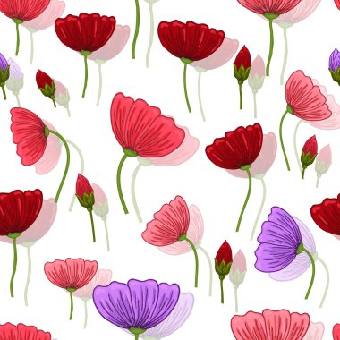 Romantik çiçek elemanları ile Seamless modeli. Beyaz arka plan bahar tasarımı için sonsuz doku