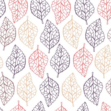 Renkli yaprakları ile güzel pastel dikişsiz desen.