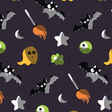 Komik Cadılar Bayramı desenleri elemanları ile