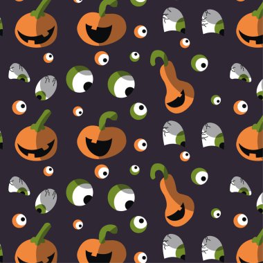 Komik Cadılar Bayramı desenleri elemanları ile