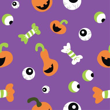 Komik Cadılar Bayramı desenleri elemanları ile