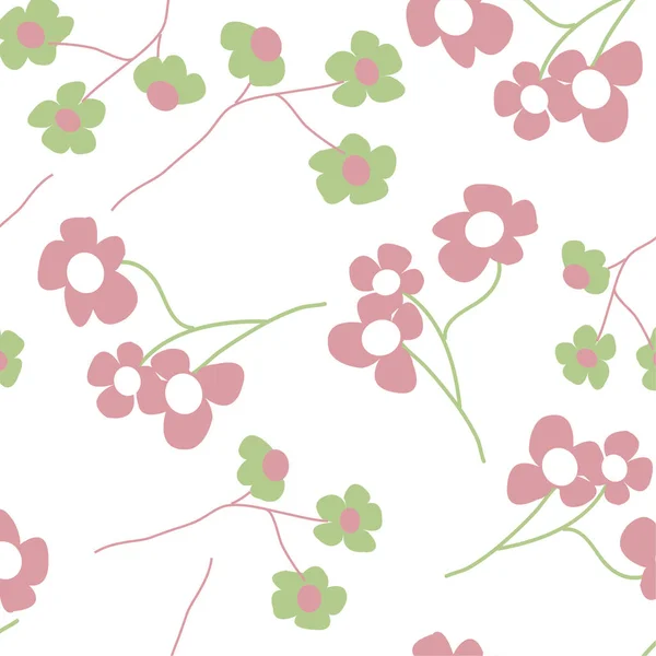 Mignon Motif Floral Motifs Dispersés Hasard Modèle Élégant Pour Les — Image vectorielle