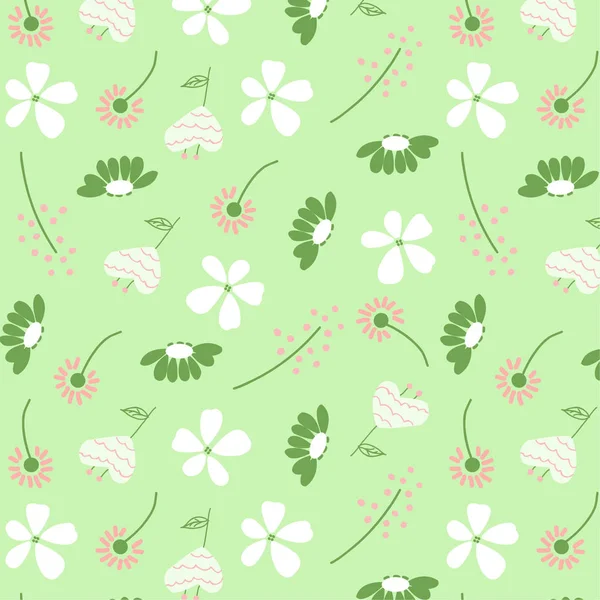 Leuk Bloemmotief Motieven Willekeurig Verspreid Elegante Sjabloon Voor Fashion Prints — Stockvector