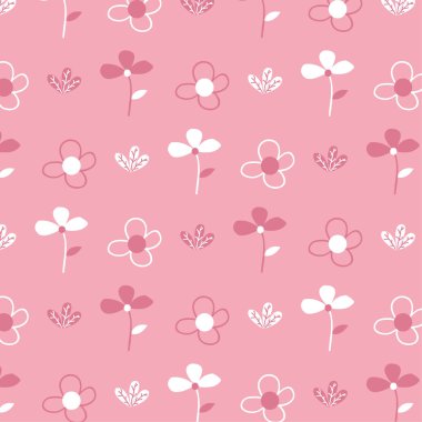 Sevimli çiçek desenli. Motifler rastgele dağılmış. Moda parmak izi zarif şablonu. 
