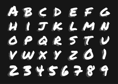 Kara tahta doku alfabe okul