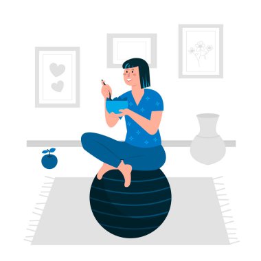 İllüstrasyon konsepti sağlıklı hayat 