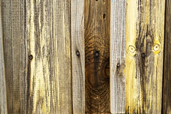 Brown wooden texture of old wood with knots, planks. — Stock Photo, Image