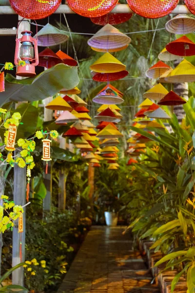 Вьетнам Нячанг Января 2020 Года Деталь Китайского Нового Года Многоцветные — стоковое фото