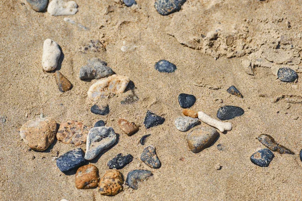 Vielfarbige Bunte Meereskiesel Natürlicher Hintergrund Textur Nahaufnahme Textur Aus Bunten — Stockfoto
