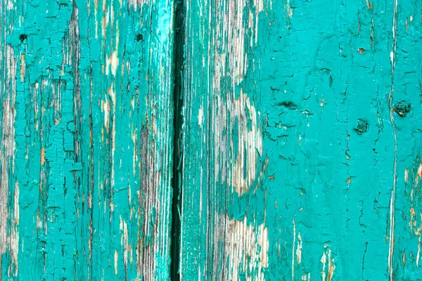 Stare Rustykalne Malowane Pęknięty Zielony Turkusowe Tekstury Drewniane Lub Tło — Zdjęcie stockowe