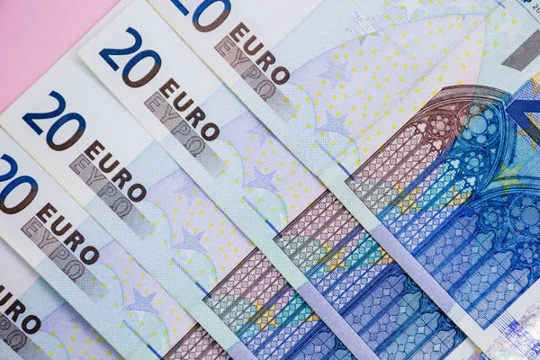 Euro Para Euro Nakit Arka Plan Euro Para Banknot Üstten — Stok fotoğraf