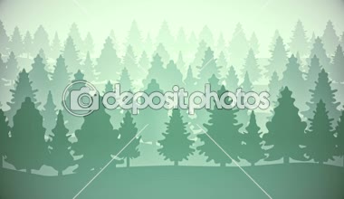 2D ahşap düz stil paralaks animasyonlu arka plan döngü