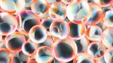 Arka plan hareketli Büyüteç Camı renkli küreler soyut