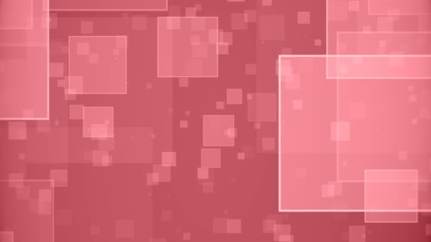 Horizontally Moving Red Transparent Squares Background Loop — Stock Video