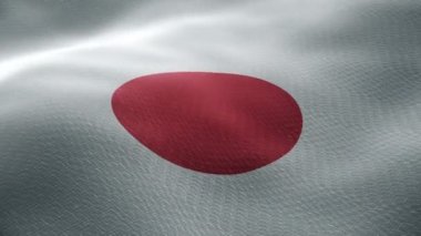 Tatlı Japon bayrağı dalgalanan bir döngü