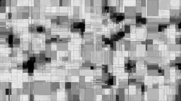 Gray Scanning Squares Animated Background Loop — Stock Video