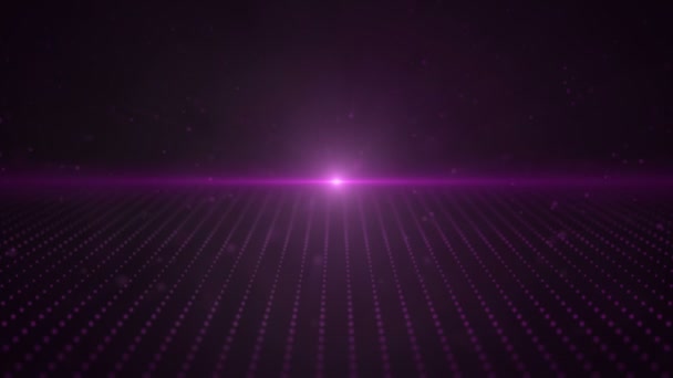 Retro Púrpura Puntos Movimiento Lazo Paralelo Con Una Luz Brillante — Vídeo de stock