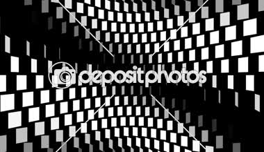 Beyaz dönen geometrik arka plan döngü kareler