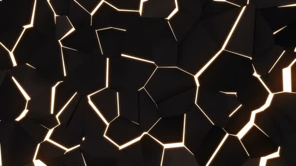 Sich Entwickelnde Rissige Wand Undichtes Licht Hintergrundschleife — Stockvideo