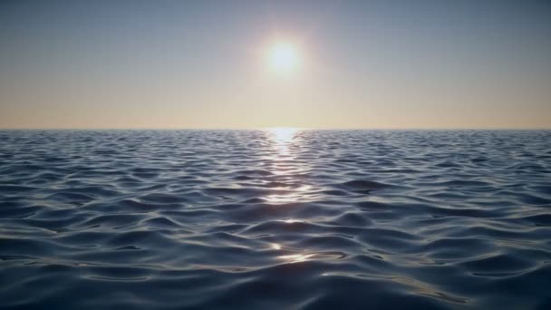 Caméra Volant Dessus Surface Eau Dans Jour Ensoleillé Pov Fond — Video