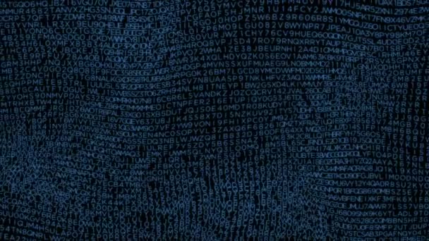 Blaue Buchstaben Winken Hintergrund Oberfläche Schleife — Stockvideo