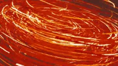 Kırmızı ve sarı çizgiler tarafından oluşturulan parçacık girdabı