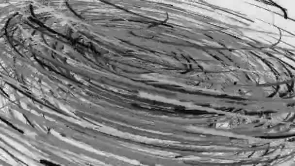黒と白の線で形成された回転渦 — ストック動画