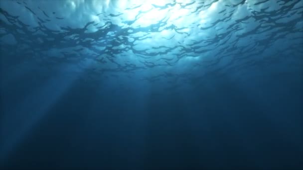 Sous la surface de l'eau fond animé avec des rayons lumineux 2 