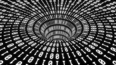 Dönen girdap arkaplan döngüsü ikili beyaz parlayan parmaklar