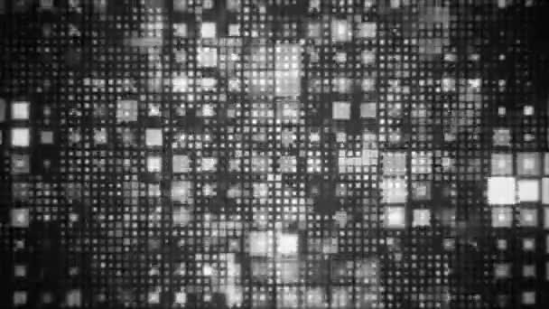 Flash géométrique Boucle noir et blanc Carrés Fond animé 