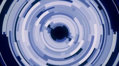 Dönen karmaşık mavi dilimler daire arkaplan döngüsü