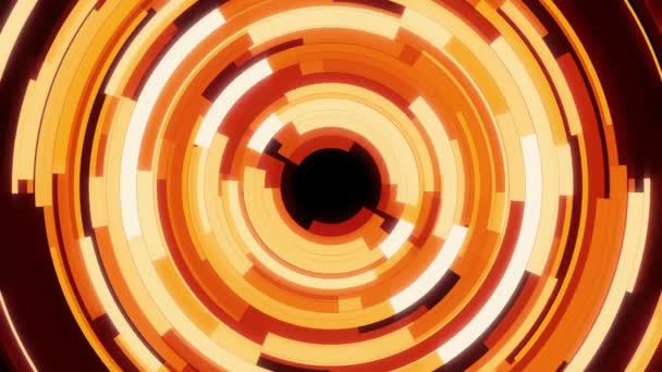複雑な赤いスライスを回転する円の背景ループ — ストック動画