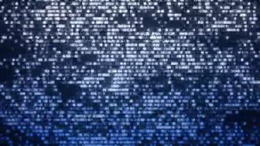 Veri madenciliği mavi hareket eden parlak noktalar döngü arka planı 