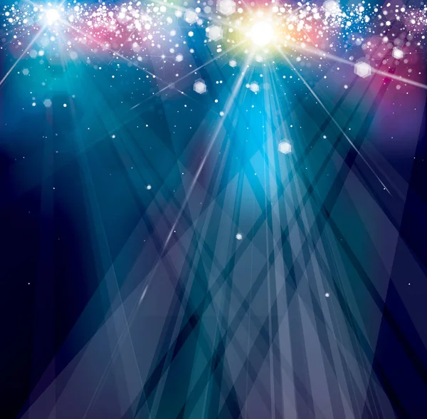 Stralen Light Met Sparkles Bokeh — Stockvector