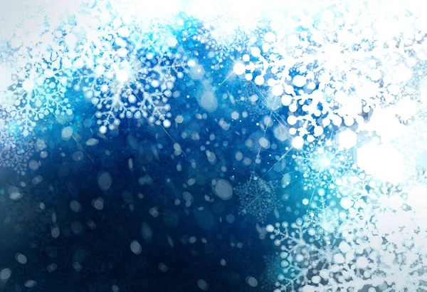 Χειμώνα Μπλε Νιφάδες Χιονιού Φόντο Χριστουγεννιάτικο Φόντο — Φωτογραφία Αρχείου