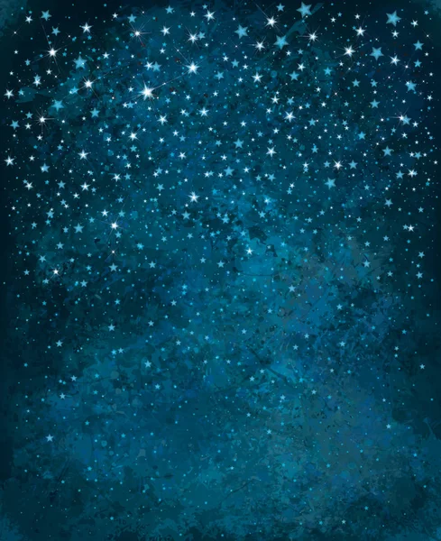Ночное Звездное Небо Астрономическая Иллюстрация — стоковый вектор